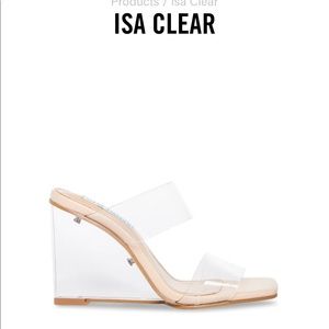 Steve Madden ISA lucite wedges- fits size 7.5-8